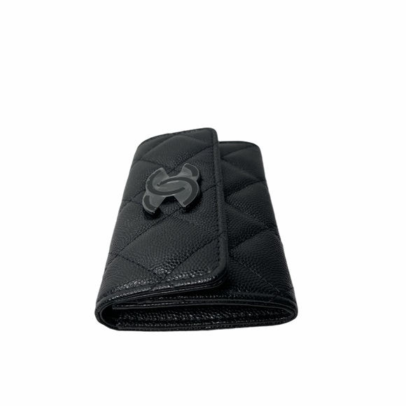 ❌SOLD❌Chanel Caviar So Black Card Holder Wallet - Picture 3 of 8
